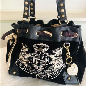 Authentic Black Velvet Juicy Couture Purse